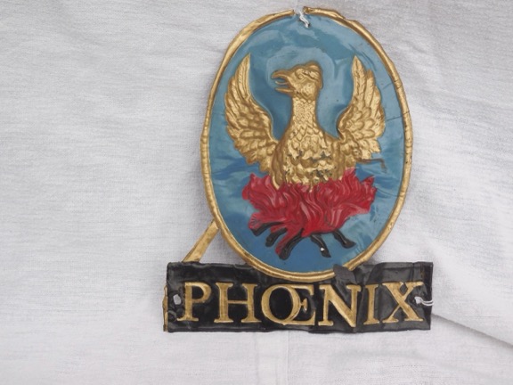 Phoenix - British fire mark BU# 684 - copper- repainted