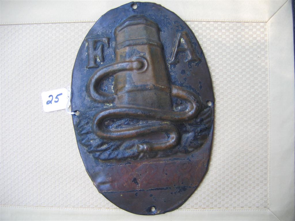 Fire Association of Philadelphia. Brass. 7 1/2x1
