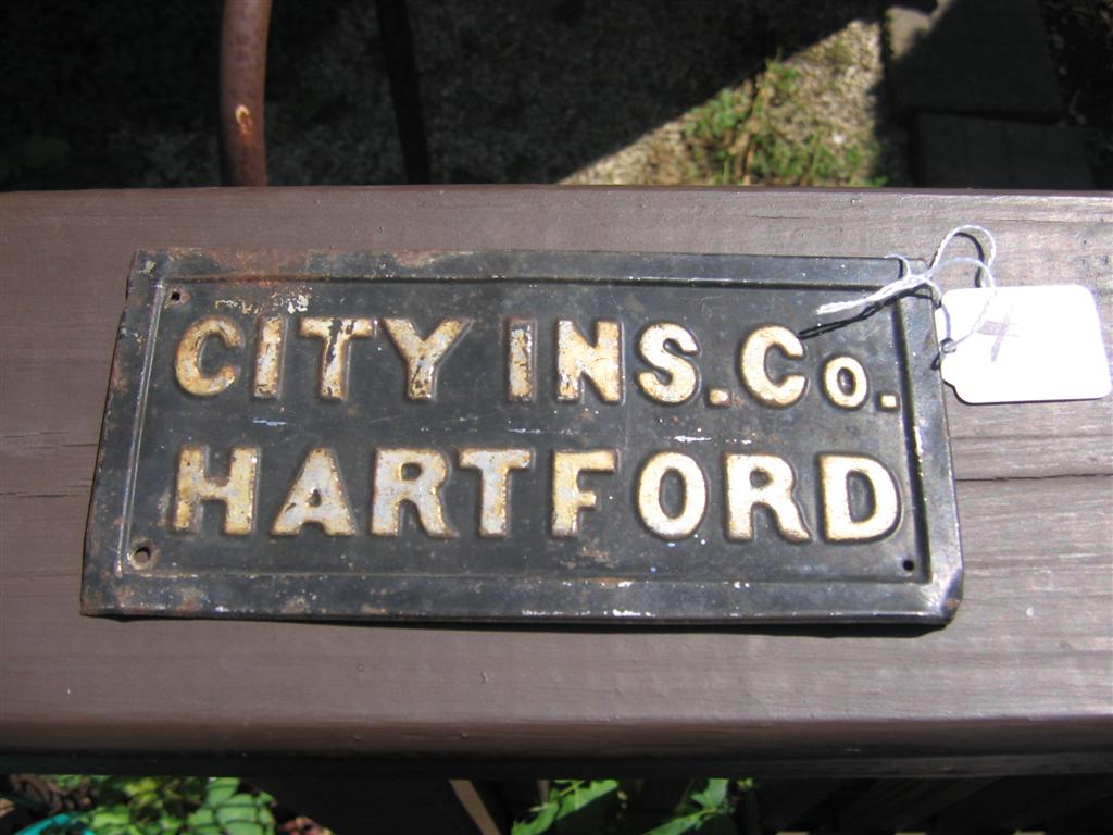 "City Ins. Co. Hartford",tin, 3 3/8 x 7 1/8
