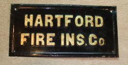 Hartford Fire Insurance Company. Tin. 3 3/4"x7 7