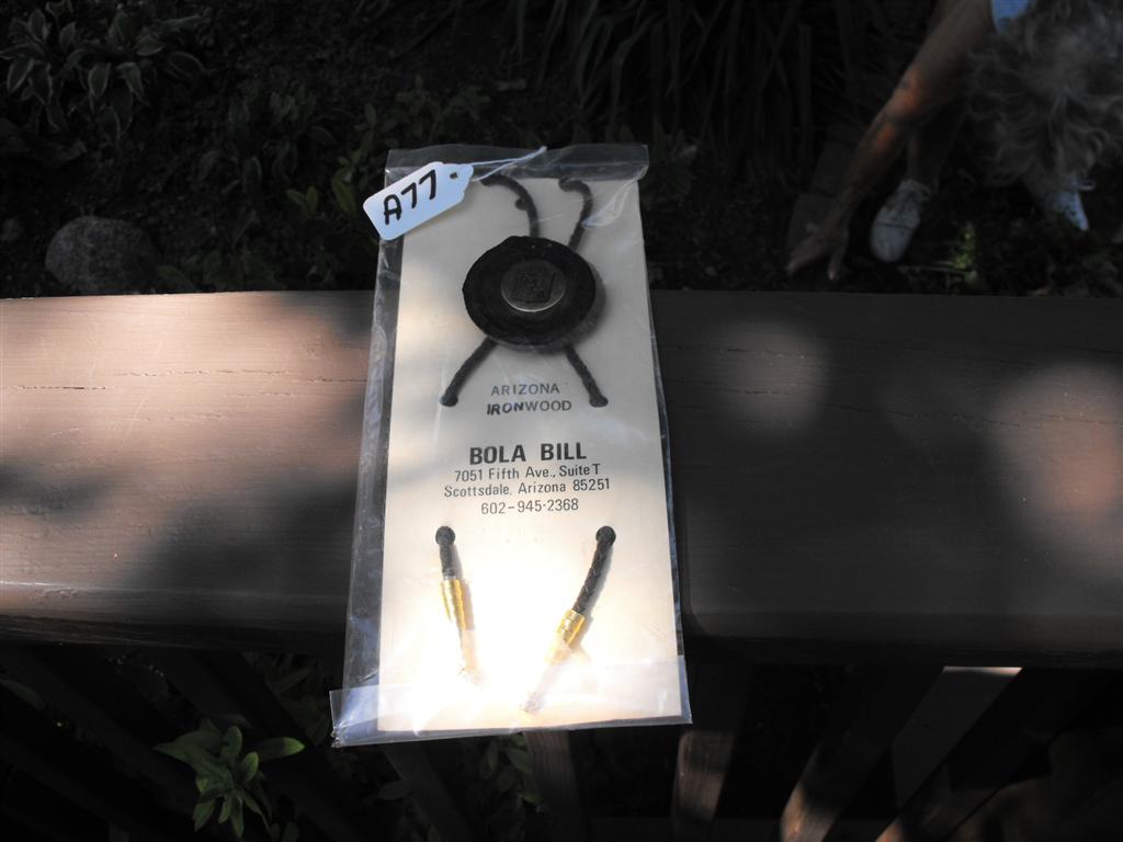 Bolo necktie with Arizona Ironwood and FMCA inside