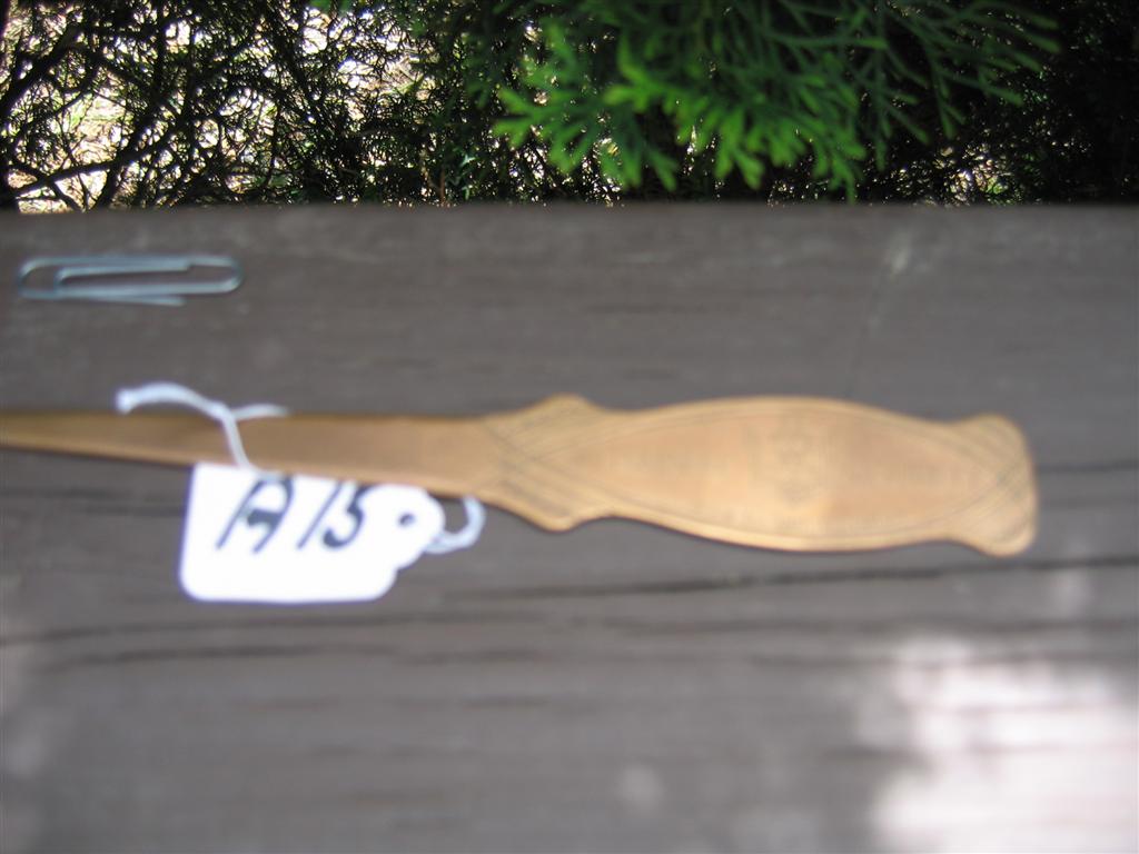 Letter Opener. Bituminous Casualty, Rock Island,