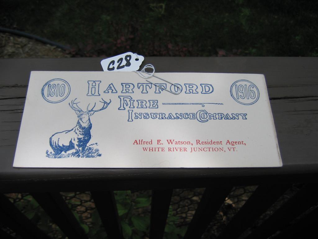 Ink Blotter. Hartford Fire Insurance Company. 18