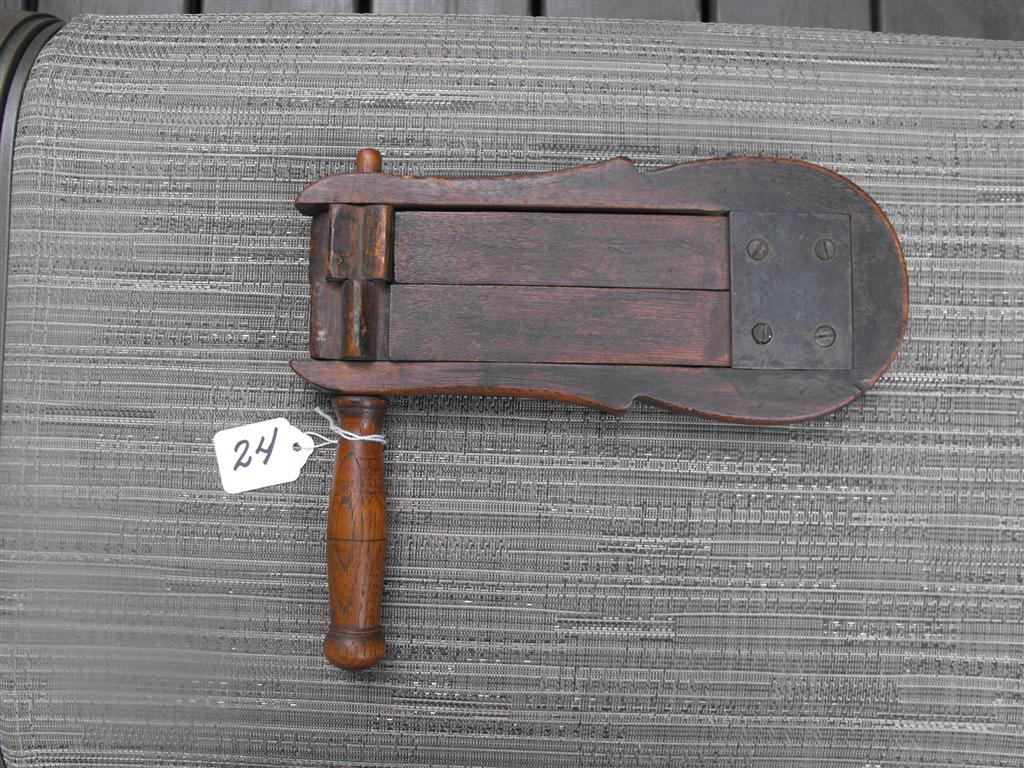 Antique Wood Firemans Rattle. Very good condition