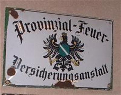 Provinzial - Feuer. German. 6 1/2x9 3/8.