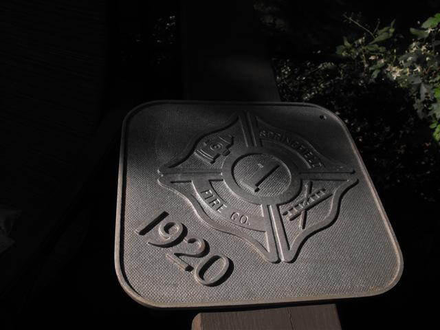 Springfield Fire Co. 1920. Metal Plaque/Sign. 10