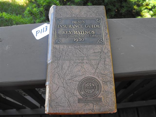 Bests Insurance Guide - 1930 Annual Edition. 604