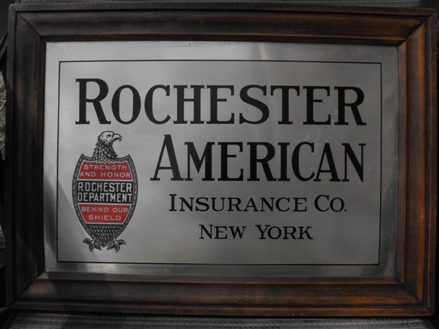 Rochester American Insurance Company Sign. 21 3/8