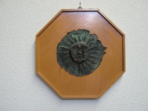 Sun Insurance Office. Copper mark mounted on hex