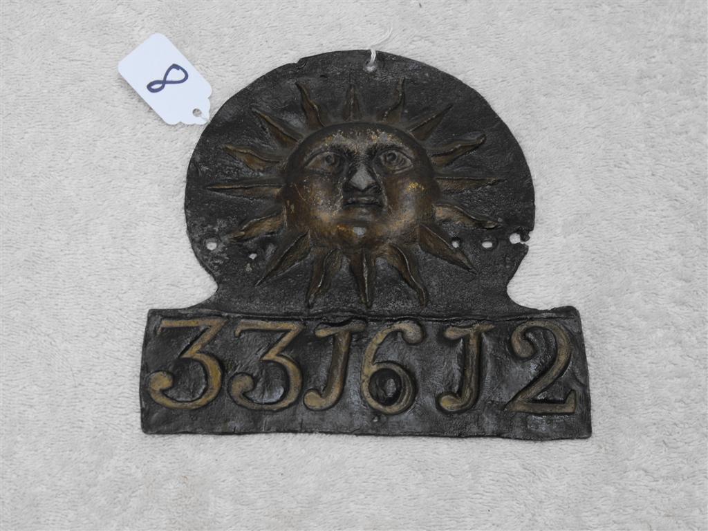 Sun Insurance Office, London. Lead. 7 1/8x7. Pa