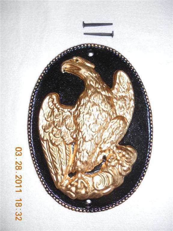 Eagle Reproduction Fire Mark of Bulau 47. Very He