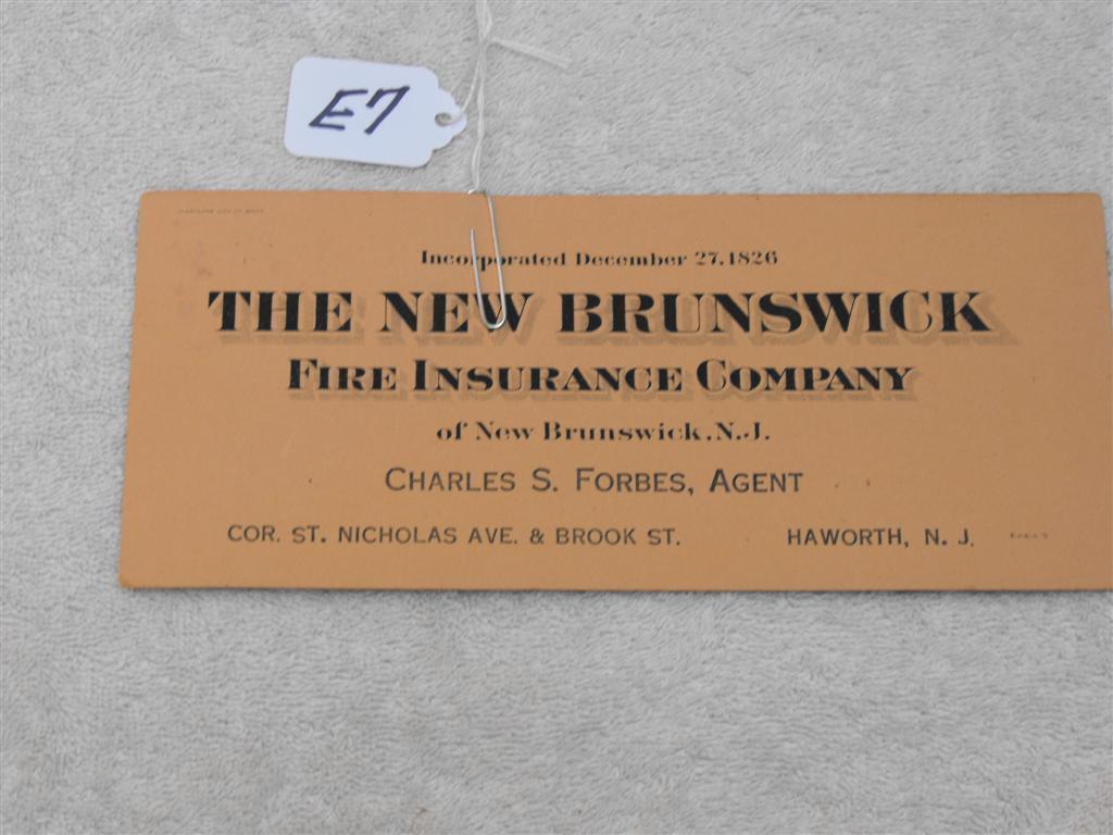 The New Brunswick Fire Insurance Company. Ink Blo
