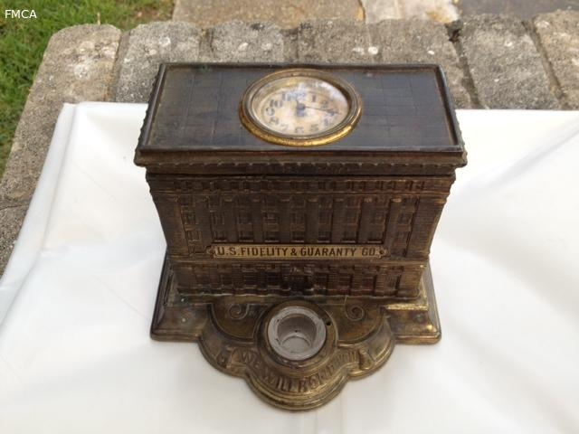 U.S. Fidelity & Guaranty Co. Clock. Bronze. Buil
