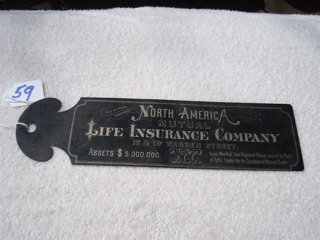 Ledger Marker. North America Mutual Life Insuranc