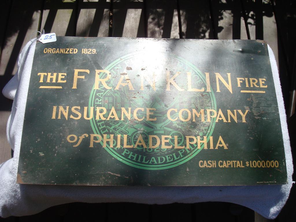 Franklin Fire Insurance Company. Sign. Philadelp