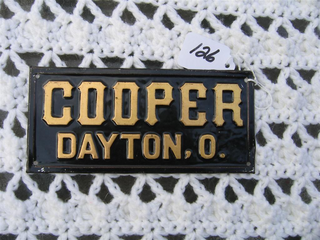 Cooper Fire Insurance Company. Dayton, Ohio. Tin
