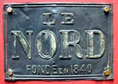 Le Nord Fire Mark. France. Traces of original pa