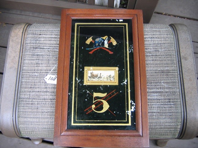 Beautiful Reverse Glass Sign. Black Backgroun wit