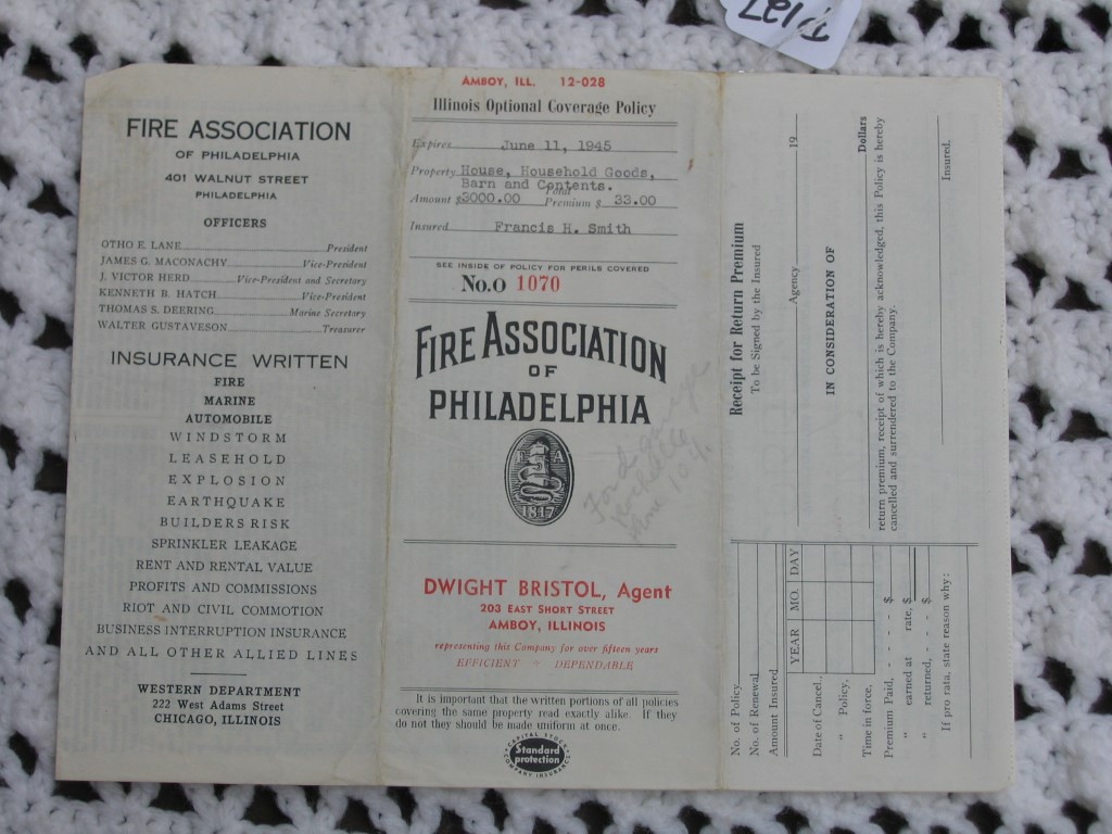 Fire Association of Philadelphia Policy. Covers H