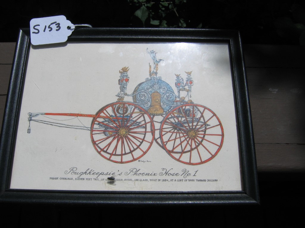 Black Framed Picture. Poughkeepsies Phoenix Hose