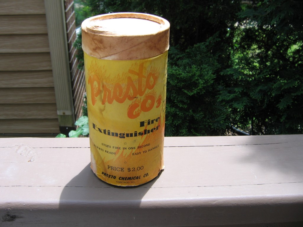 Presto Co3 Fire Extinguisher. Stops Fire in One S