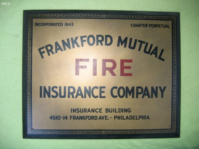 Sign. Frankford Mutual Fire Insurance Company. P