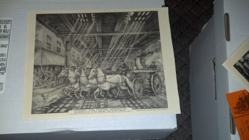 Old Fireman Print showing "Metropolitan Style Engi