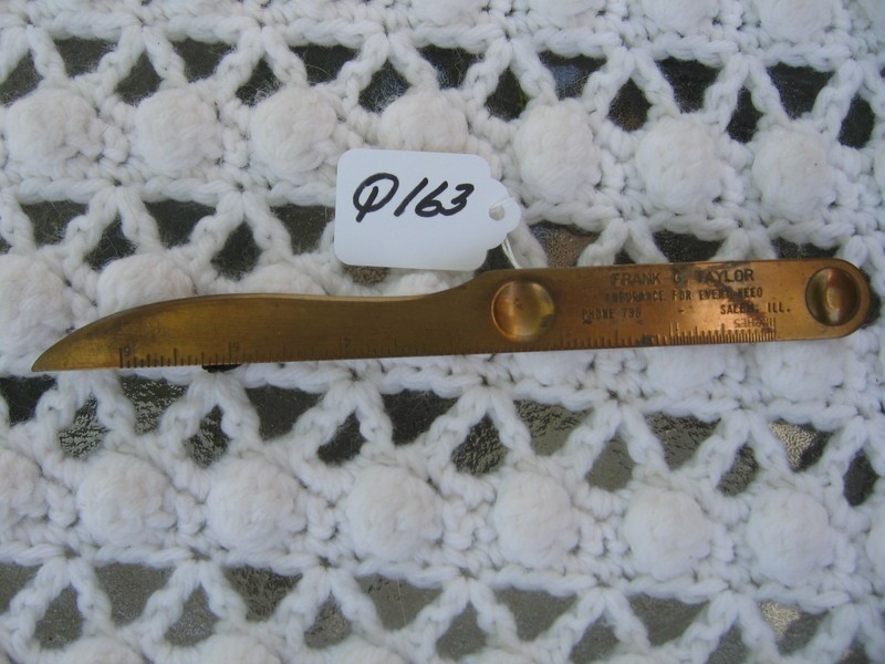 Insurance Agency Advertising Letter Opener and Rul