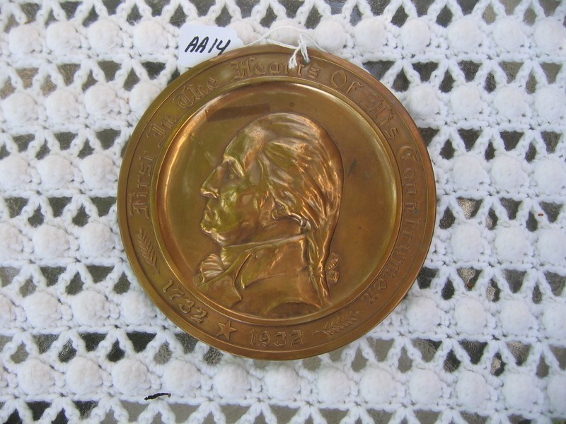 Plaque. First in the Hearts of His Countrymen. 1