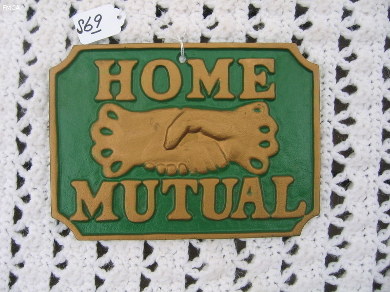 Home Mutual Insurance. Reproduction Fire Mark of B