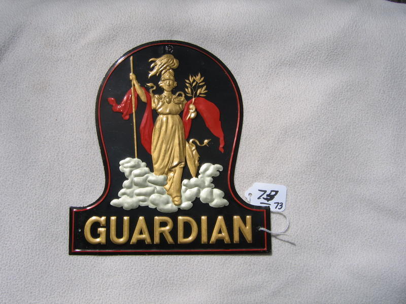 Guardian Assurance Company. London. Tin. 9 1/4x