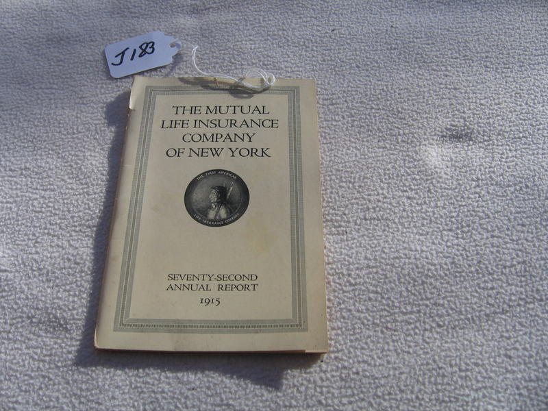 Mutual Life Insurance Company of New York. Pamphl