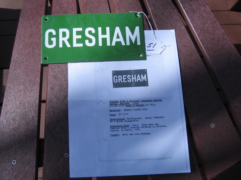 Gresham Fire & Accident Insurance Society. London