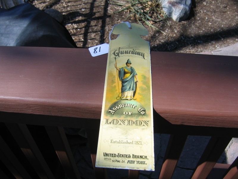 Guardian Assurance Company of London. Ledger Mar