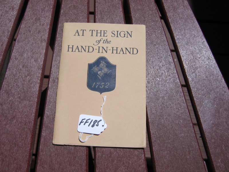 At The Sign of the Hand-in-Hand Pamphlet. Copyrig