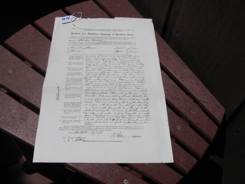 Facsimile of Application for Insurance by General