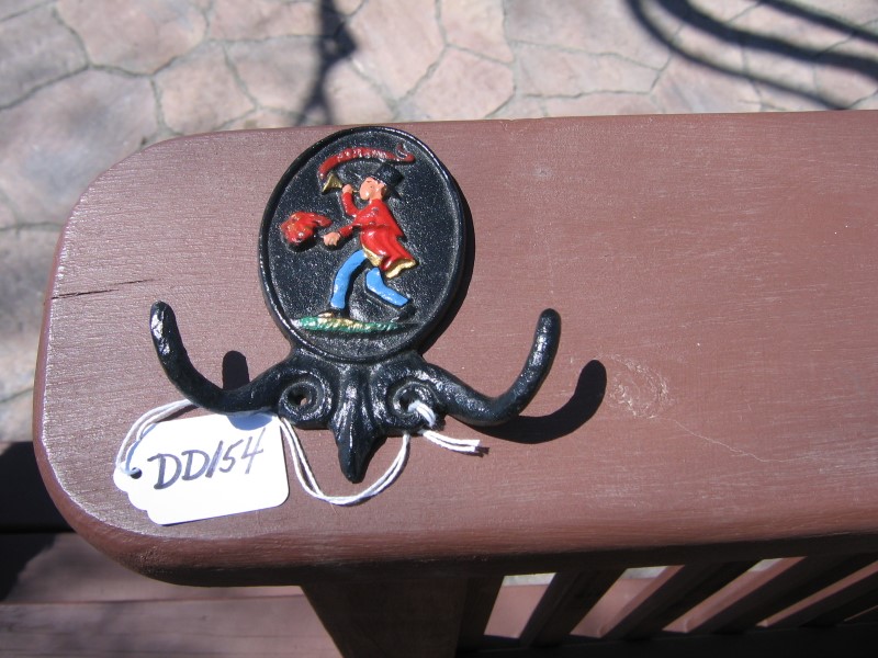 Miniature Fire Mark - with two hooks below - Assoc