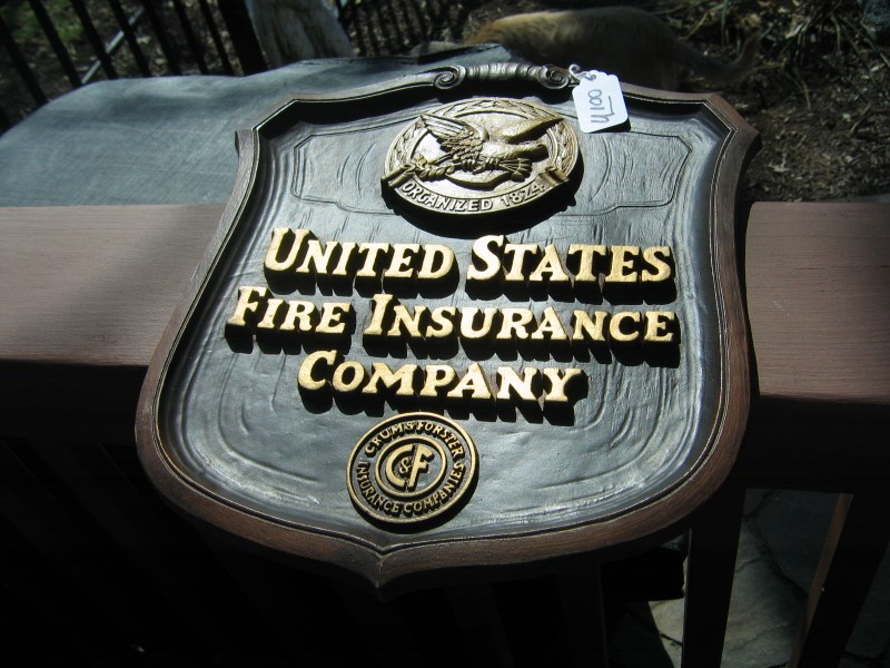 United States Fire Insurance Company. Agency Plaq