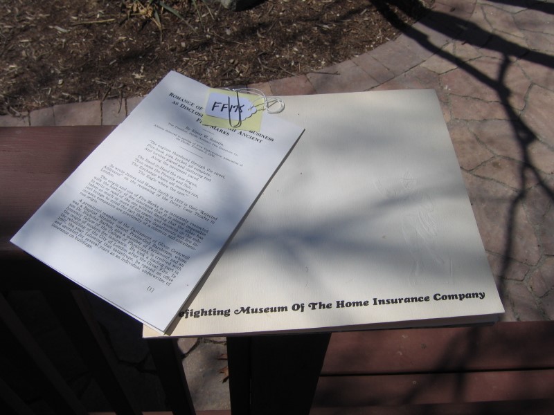 Two Paper Items. 1 is the booklet: Firefighting