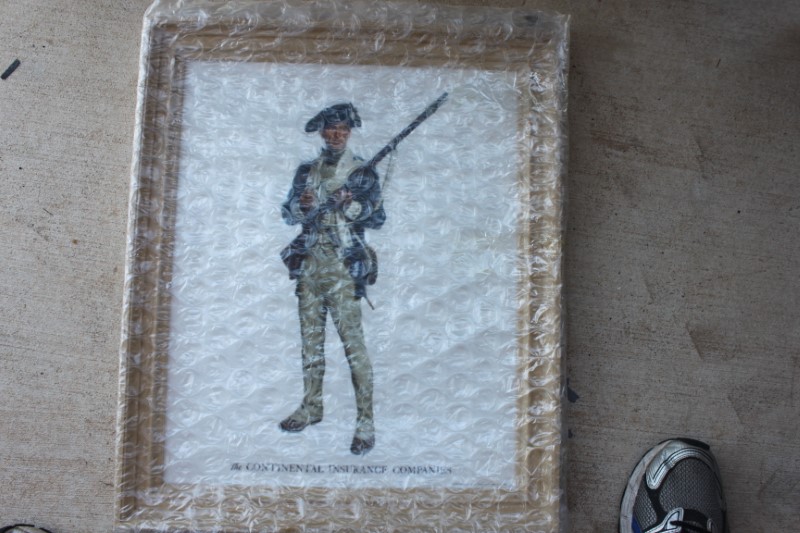 Continental Insurance Sign. Original Plastic Fram