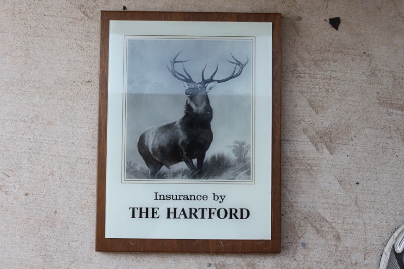 Insurance by The Hartford. Sign. Plexiglass Fron
