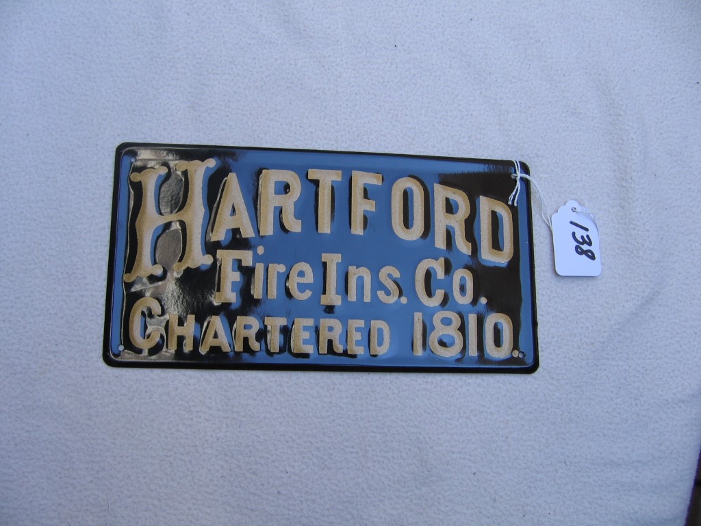 Hartford Fire Ins Co. Chartered 1810. Fire Mark i