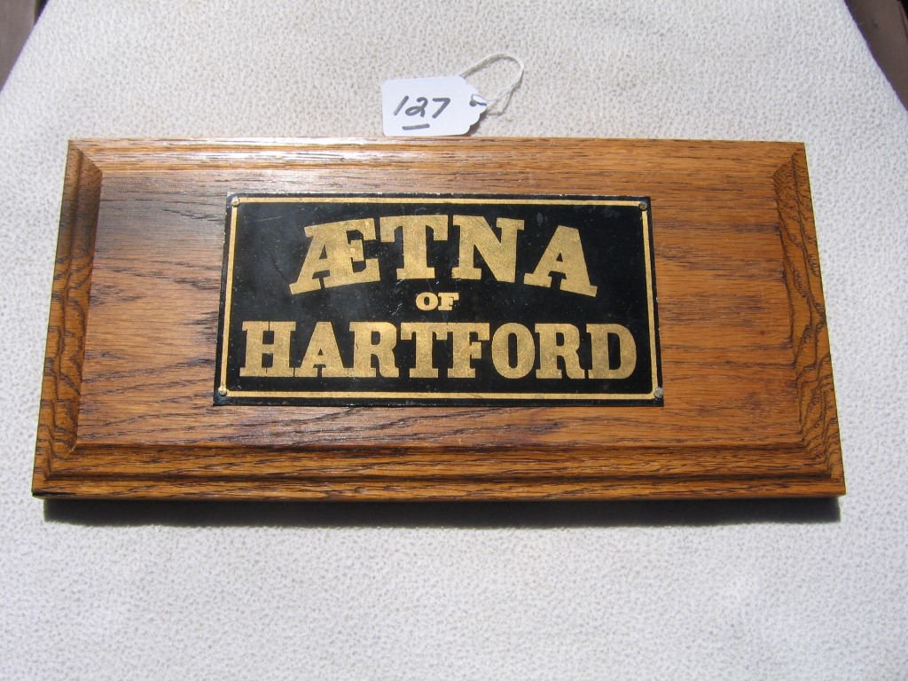Aetna of Hartford. Hartford, Connecticut. Tin. R