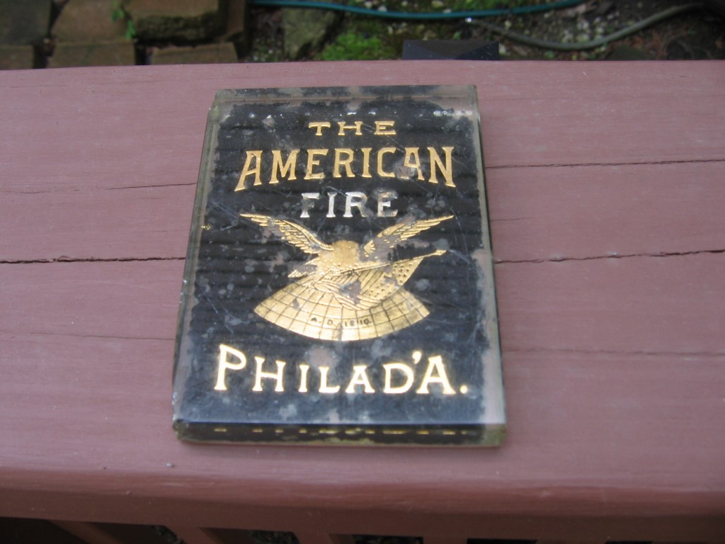 Paperweight. The American Fire Philada. 3 x 4 inc