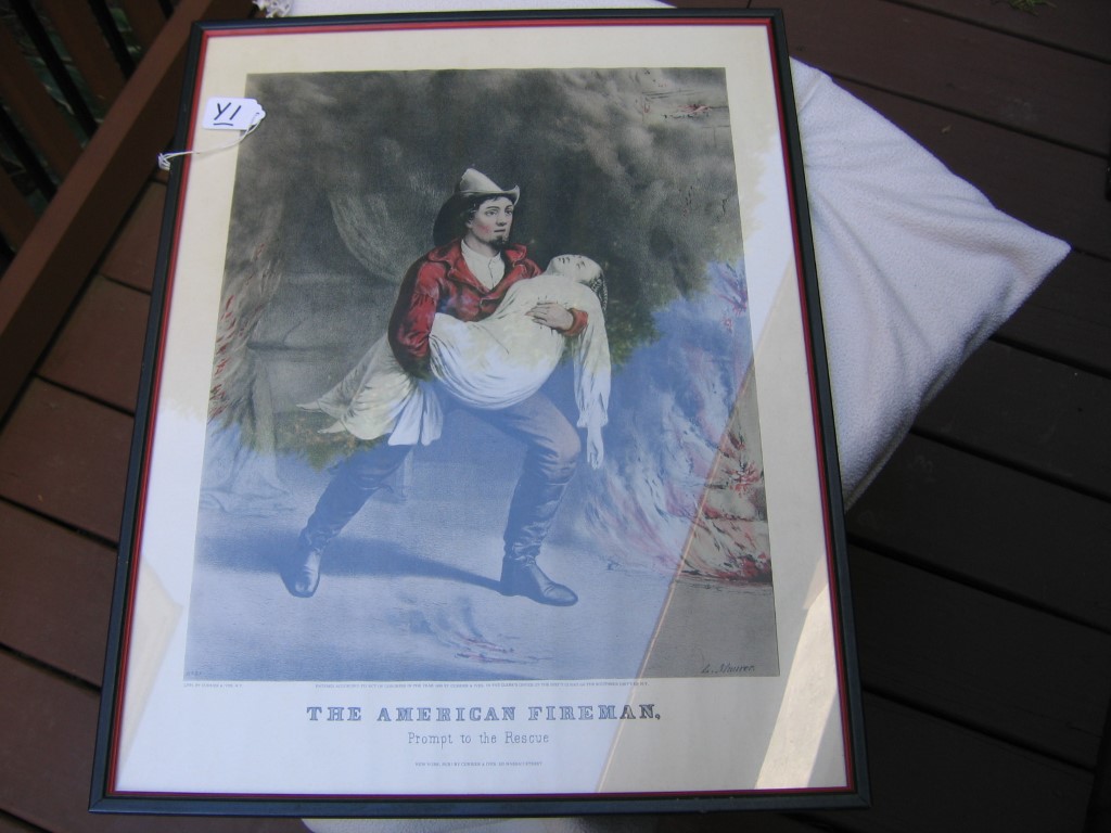 The American Firemen, Prompt to the Rescue. Print