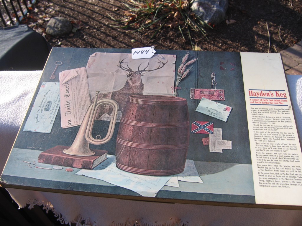 Hartford Insurance Sign/Plaque. Composite Wood Ba