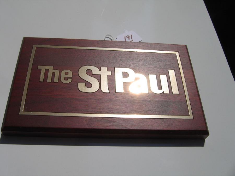 #070 The St. Paul Insurance Plaque.