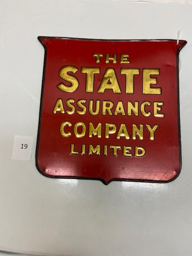 119 Firemark, Foreign State Assurance Liverpool, BU983. Tin