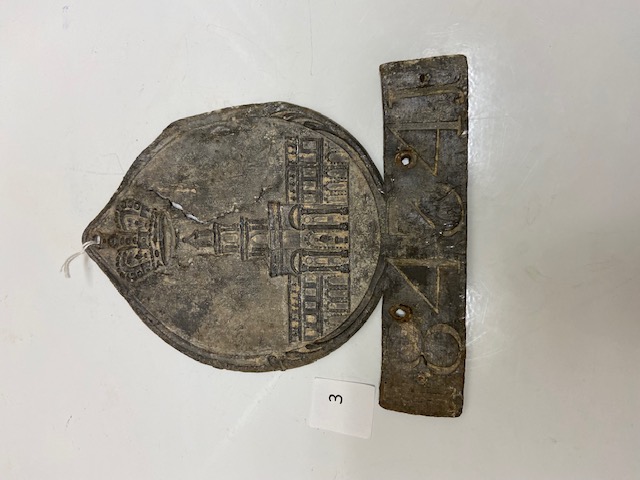 103 Firemark, Foreign Royal Exchange, BU624. Lead. Large Crack. Policy # 184341. 1801