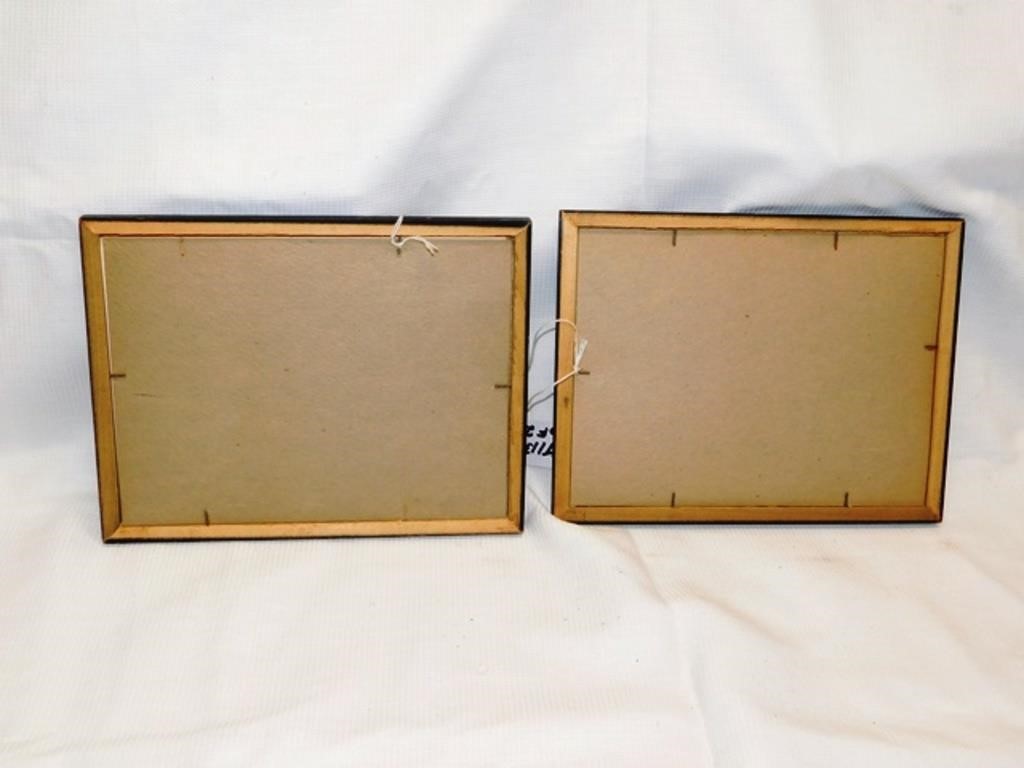 2 framed fire department prints